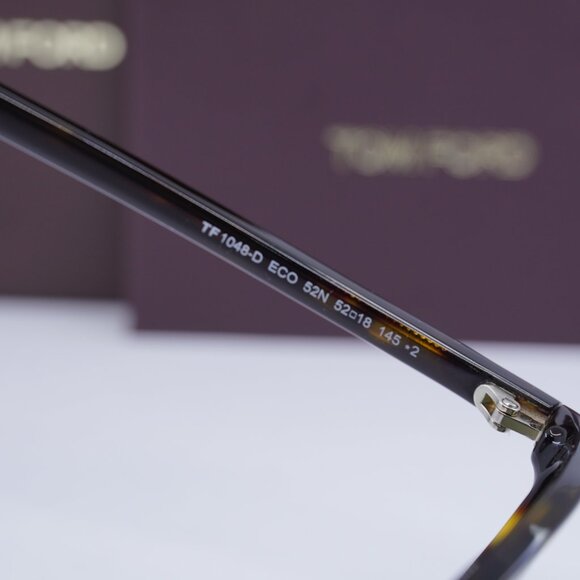 Tom Ford FT1048-D 52N Square Sunglasses - Dark Havana/Green - Picture 6 of 9